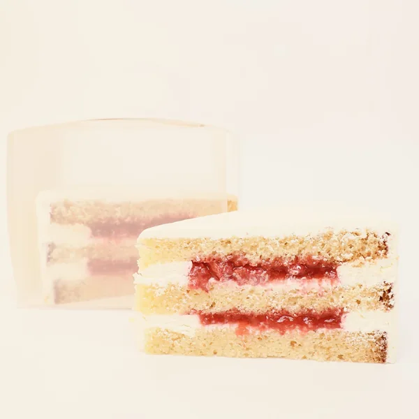 A piece of vanilla strawberry